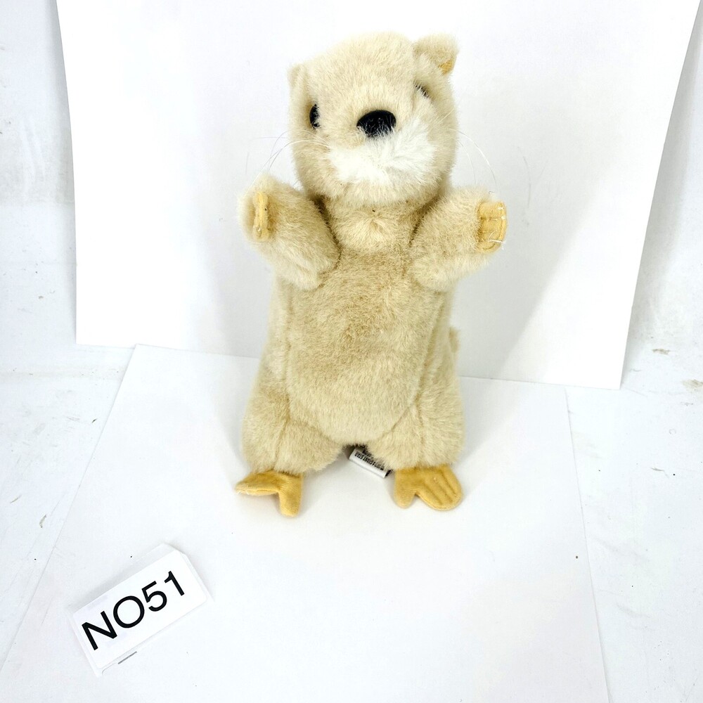 Vintage 1994 Giant Star White Prairie Dog Gopher 8" Stuffed Animal Polyfiber